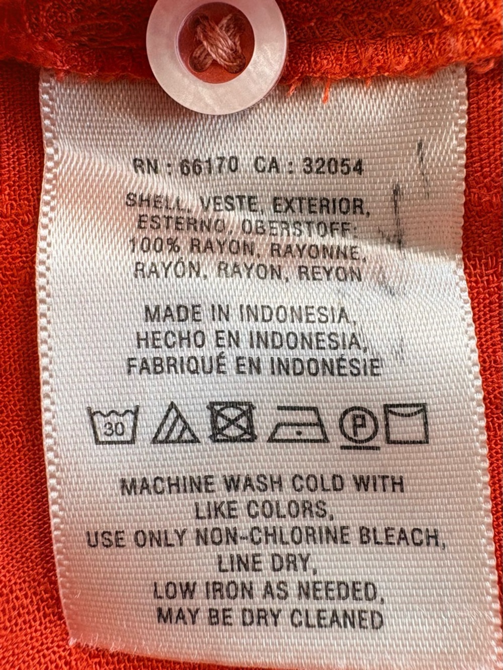 MAEVE Anthropologie Sunseeker Sleeveless Top Blouse Button Down Orange Size 6 - Picture 5 of 8